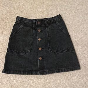 Black Jean Skirt